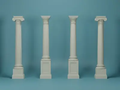 Classical columns 3D model