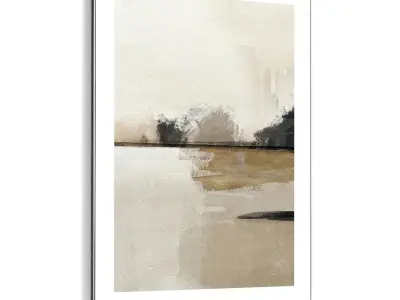 Plaster Two Photo Frame 400 Low-poly 3D model