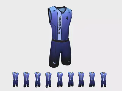 Basketball Fantasy Team Deepers Uniform - Character Design Low-poly 3D model