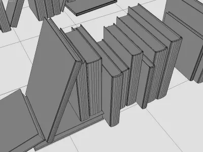 100 unique books 001 3D model