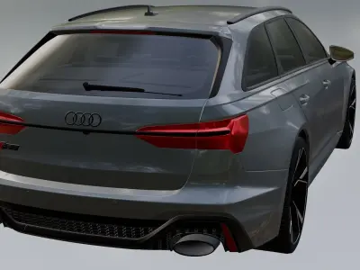 audi RS6 Low-poly 3D model