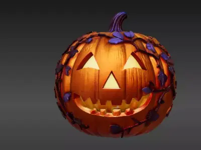 Jack-o-Lantern Lantern 3D Print Model Decorative Pumpkin  3D model