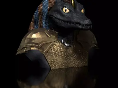 Egyptian God Sobek - Anubis Bust   3D print model