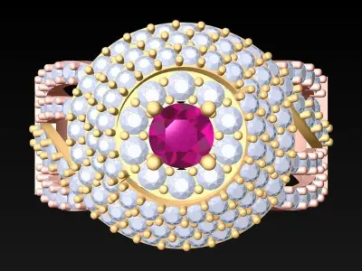 Diamond Ring - Womens Rings - N5437 3D print model