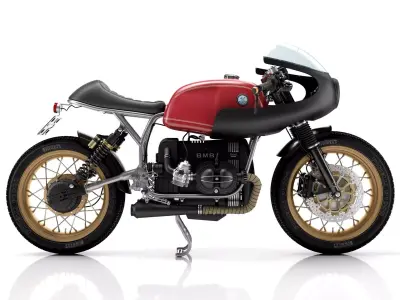 Cafe Racer R80 Motorcycle 3D model