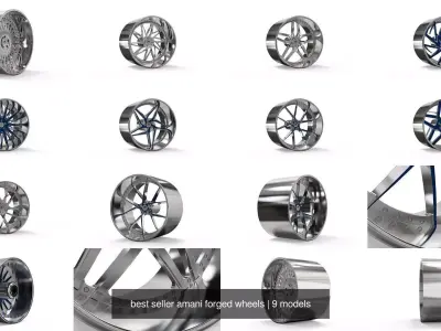 best seller amani forged wheels 3D Model Pack