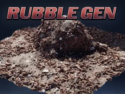 Simple Rubble Gen  Free 3D model