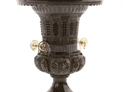 Decorative vase fully modeled and not made by mapping 3D model