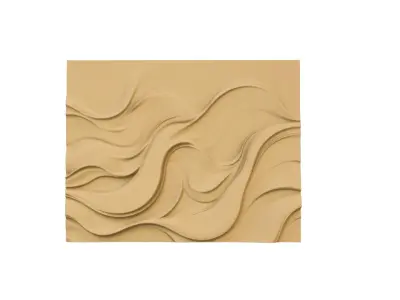 modern panel wall decor set wall relief mural CNC 89 3D model