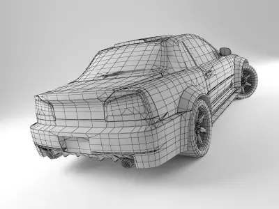 Car R34 Low-poly 3D model