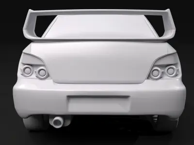 Subaru Impreza 2007 Printable car 3D print model