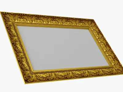 Frame picture gold v8 3D model