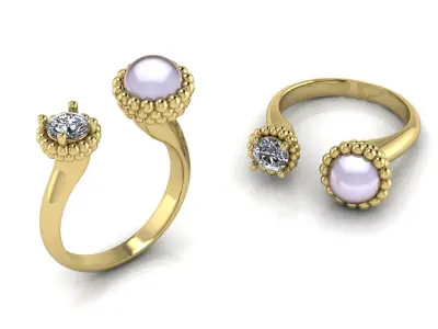 Brand Cleef Jewelry Ring Gold  3D print model