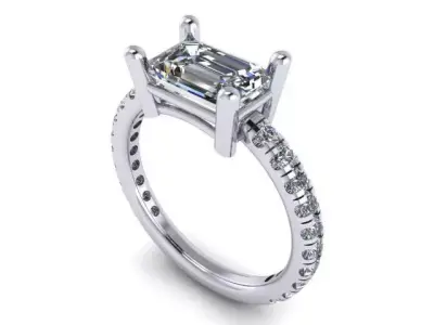 emerald ring 119 3D print model