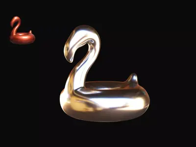 Stylized Flemingo figure 3D print model