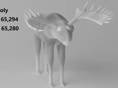 Cartoon Moose Deer 3D model