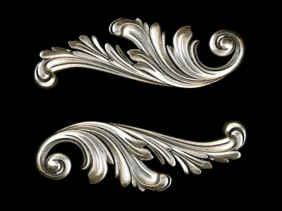 Classic carved 057 3D model