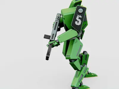 BATTLE DROID X-2000  Rigged for Unreal Engine - Unity - MIXAMO 3D model