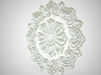 Engraving  no6 Low-poly 3D model