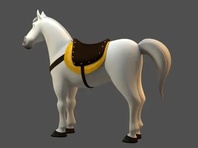 Stylized Horse Rigged 3D model
