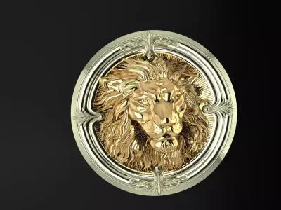 lion head pendant 3D print model