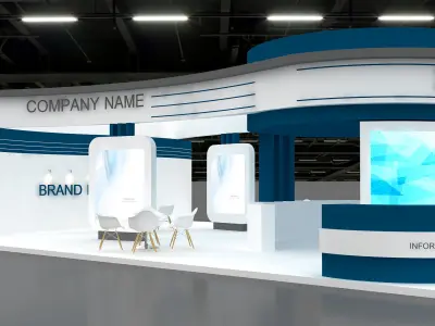 Exhibition and Booth 3D model
