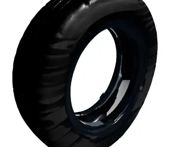 Realistic Car Tire Wheel 3D Model Low-poly 3D model