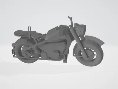 GERMAN WW2 Motor Bike 3D model