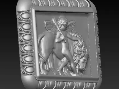 Cupid Lion 3d model 3D print model