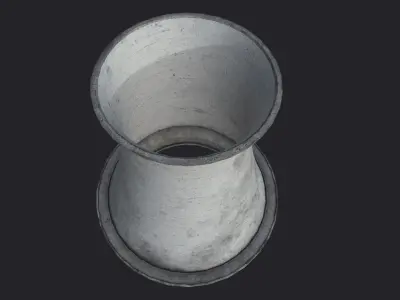 Nuclear Power Plant Chimney PBR Low-poly 3D model