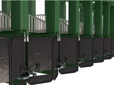 Horse Racing Starting 3D model