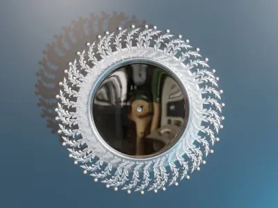 Carved classic mirror Frame 2 3D model