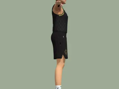 T-Pose Rigged Kierstan Bell Las Vegas Aces 3D model