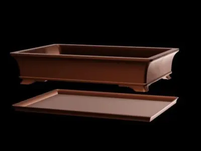 Bonsai Pot rectangular 004 3D print model