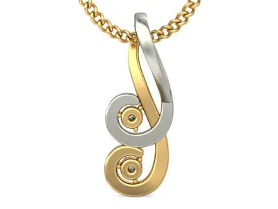 Solitaire Women Pendant 3dm STL OBJ FBX Renders Details 3D print model 26