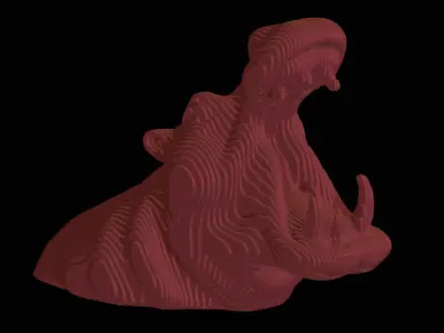 Hippopotame 3D model