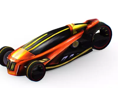 Cartoon Toy AR Racing Car 04 Low-poly 3D model