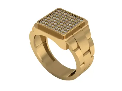 Man ring 3D printable for gold and silver 3D print model