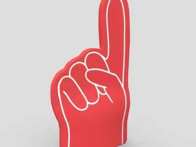 CC0 - Foam Finger Free low-poly 3D model