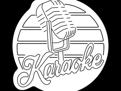 Karaoke Neon Sign 3D model