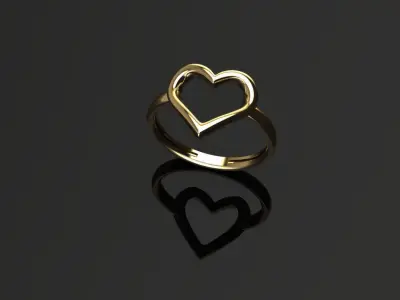 Heart ring 21 3D print model