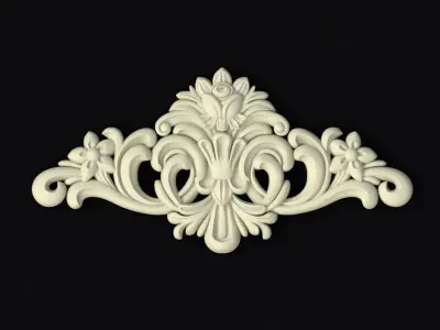 Central decor ornament for furniture 3D model 930