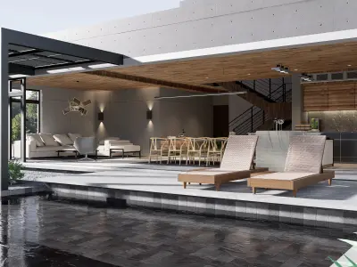 Modern living - B5  3D model