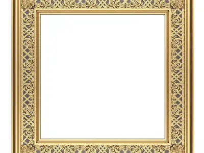 Classic Frame and Mirror 071 Low-poly 3D model