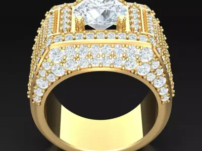 Luxury Men Rings Designs 6MR075 3D print model