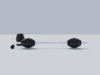3D Dumbbell Weight Rack and Weights 3D model