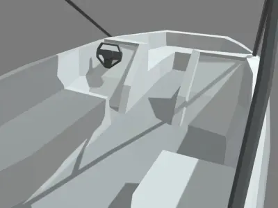 Low Poly Boat 01 Low-poly 3D model