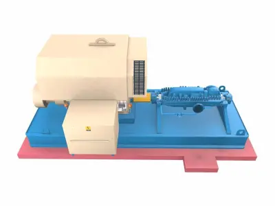 Boiler Feed Pump Model Low-poly 3D model