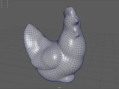 CERAMIC HEN Low-poly 3D model