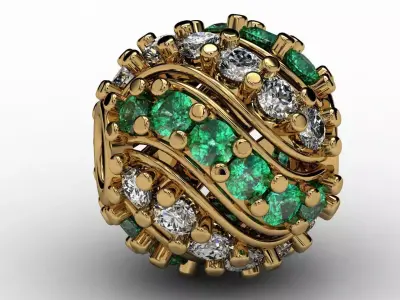 DIAMOND STONE BALLS PRINTABLE WITH CAM MACHINE 3D print model